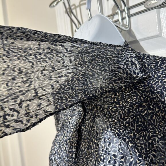 Balenciaga Silk Scarf Sheer Blouse size 40 - Picture 4 of 12